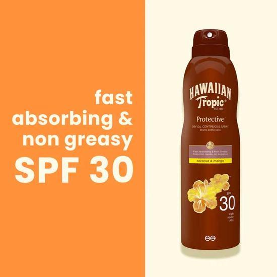 Hawaiian Tropic Protective Dry Oil Continuous Spray Spf Cosmetify