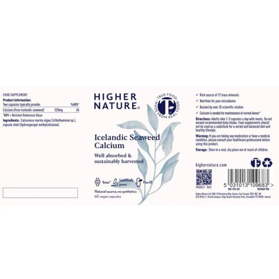Higher Nature Icelandic Seaweed Calcium Capsules 60 Capsules