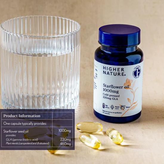 Higher Nature Starflower Oil 1000mg Capsules 30 Capsules