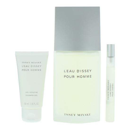 Issey Miyake L'Eau D'Issey Pour Homme Eau De Toilette Gift Set 125ml + 10ml + Shower Gel 50ml