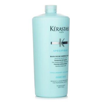 Kérastase Specifique Specifique Bain Riche Dermo-Calm Cleansing Soothing Shampoo Sensitive Scalp, Dry Hair 1000ml