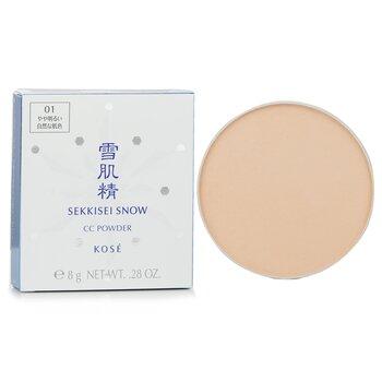Kose Sekkisei Snow CC Powder Case With Sponge SPF 14 01