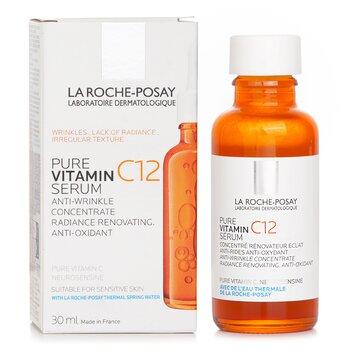 La Roche-Posay Pure Vitamin C12 Serum Anti Wrinkle Concentrate, Radiance Renovating, Anti-oxidant 30ml