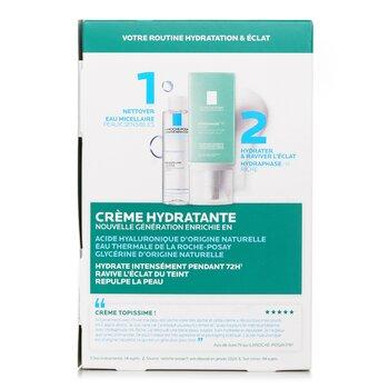 La Roche-Posay Votre Routine Hydatation & Eclat Set: Hydraphase HA Riche Moisturising Cream 50ml + Micellar Water 50ml 2pcs