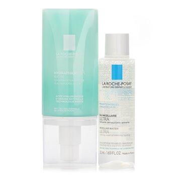 La Roche-Posay Votre Routine Hydatation & Eclat Set: Hydraphase HA Riche Moisturising Cream 50ml + Micellar Water 50ml 2pcs