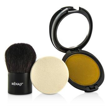 Menaji HDPV Anti-Shine Sunless Tan Kit: HDPV Anti-Shine Powder T + Deluxe Kabuki Brush 1pc 2pcs