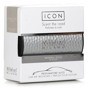 Millefiori Icon Metal Car Air Freshener Mineral Gold 1pc
