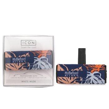 Millefiori Icon Textile Floral Car Air Freshener White Musk 1pc
