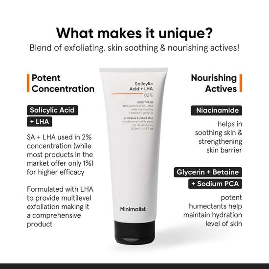 Minimalist Salicylic Acid + LHA 2% Body Wash