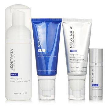 NeoStrata Skin Active Repair Kit: Exfoliating Wash + Matrix Support SPF 30 + Cellular Restoration + Intensive Eye Therapy 4pcs