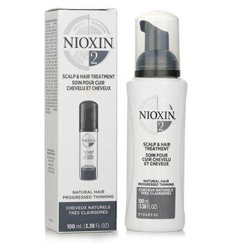 Nioxin Diameter System 2 Scalp & Hair Treatment Natural Hair, Progressed Thinning 100ml