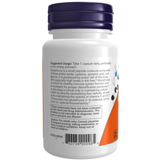 NOW Foods Glutathione 250mg Capsules 60 Capsules