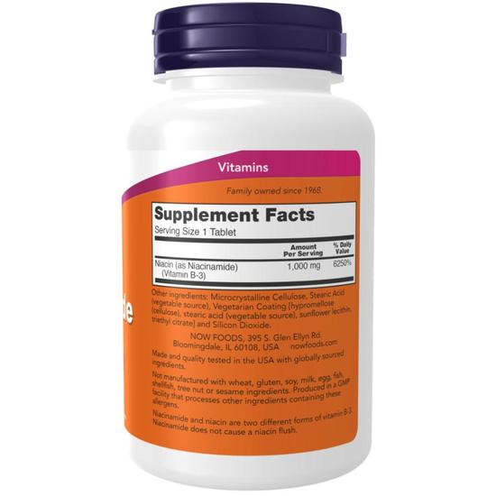 NOW Foods Niacinamide 1000mg Tablets 90 Tablets