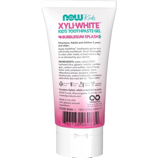 NOW Foods XyliWhite Kids Toothpaste Bubblegum Splash 85g