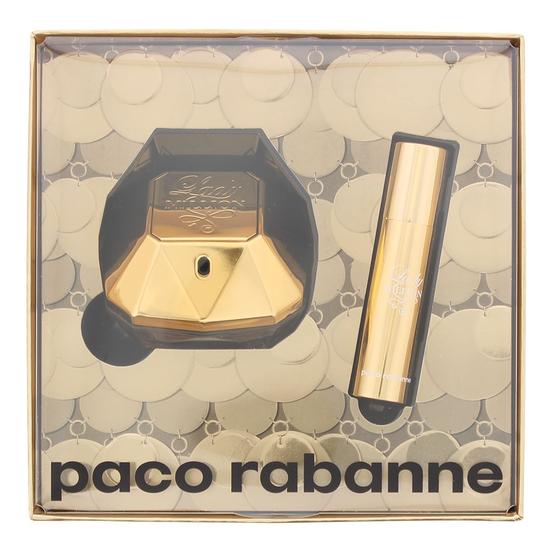 Paco Rabanne Lady Million Eau De Parfum 50ml + Eau De Parfum 10ml Gift Set For Her 50ml