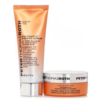 Peter Thomas Roth Potent C Vitamin C Brighteners Kit Potent C Power Scrub + Potent C Hydra Gel Eye Patches