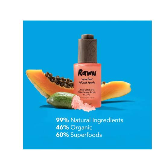 RAWW Cosmetics Raww AHA Caviar Lime Resurfacing Serum 30ml