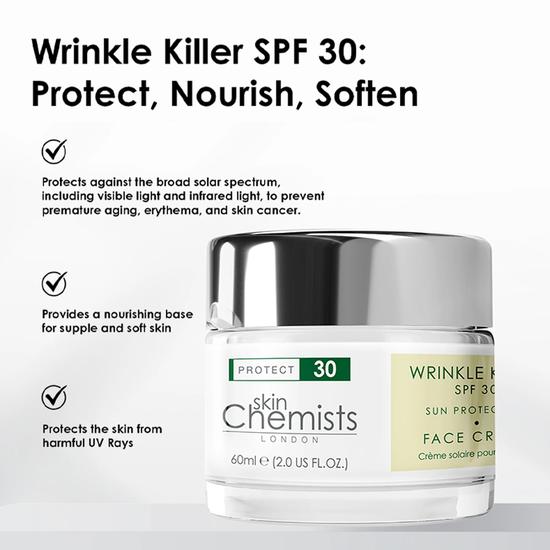 skinChemists Wrinkle Killer Sun Protection Day Moisturiser SPF 30 60ml
