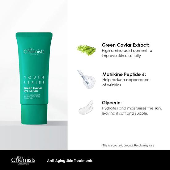 skinChemists Youth Series Green Caviar Eye Serum 15ml