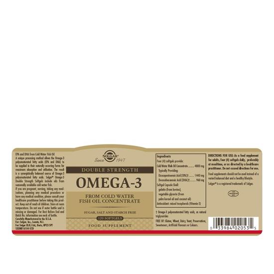 Solgar Omega 3 Double Strength Softgels Sales Offers