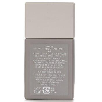 THREE Solar Tinted Glow Flow Liquid Foundation SPF 50 01