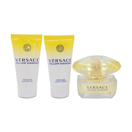 Versace Yellow Diamond Eau De Toilette Perfume Gift Set 50ml