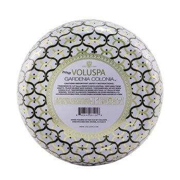 VOLUSPA 3 Wick Decorative Tin Candle Gardenia Colonia 340g