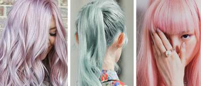 pastel blue and purple hair