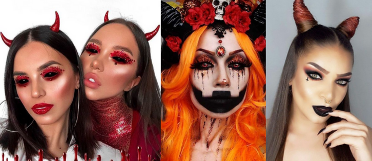 lipstick face demon costume