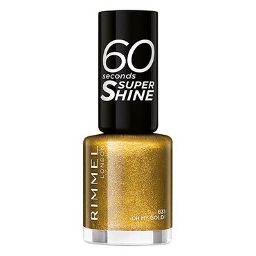 Rimmel 60 Seconds Glitter Nail Polish - Oh My Gold