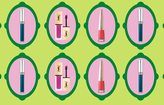 liquid lipsticks on green and pink background