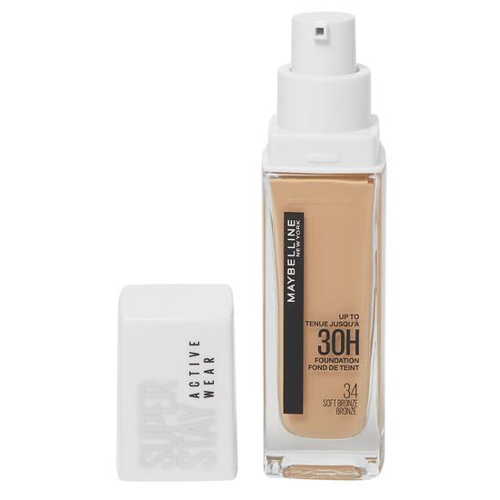 Maybelline Superstay Active Wear Full Coverage 30 Hour Long-Lasting Liquid Foundation 34 Soft Bronze