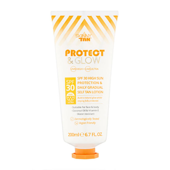 skinny tan protect and glow spray